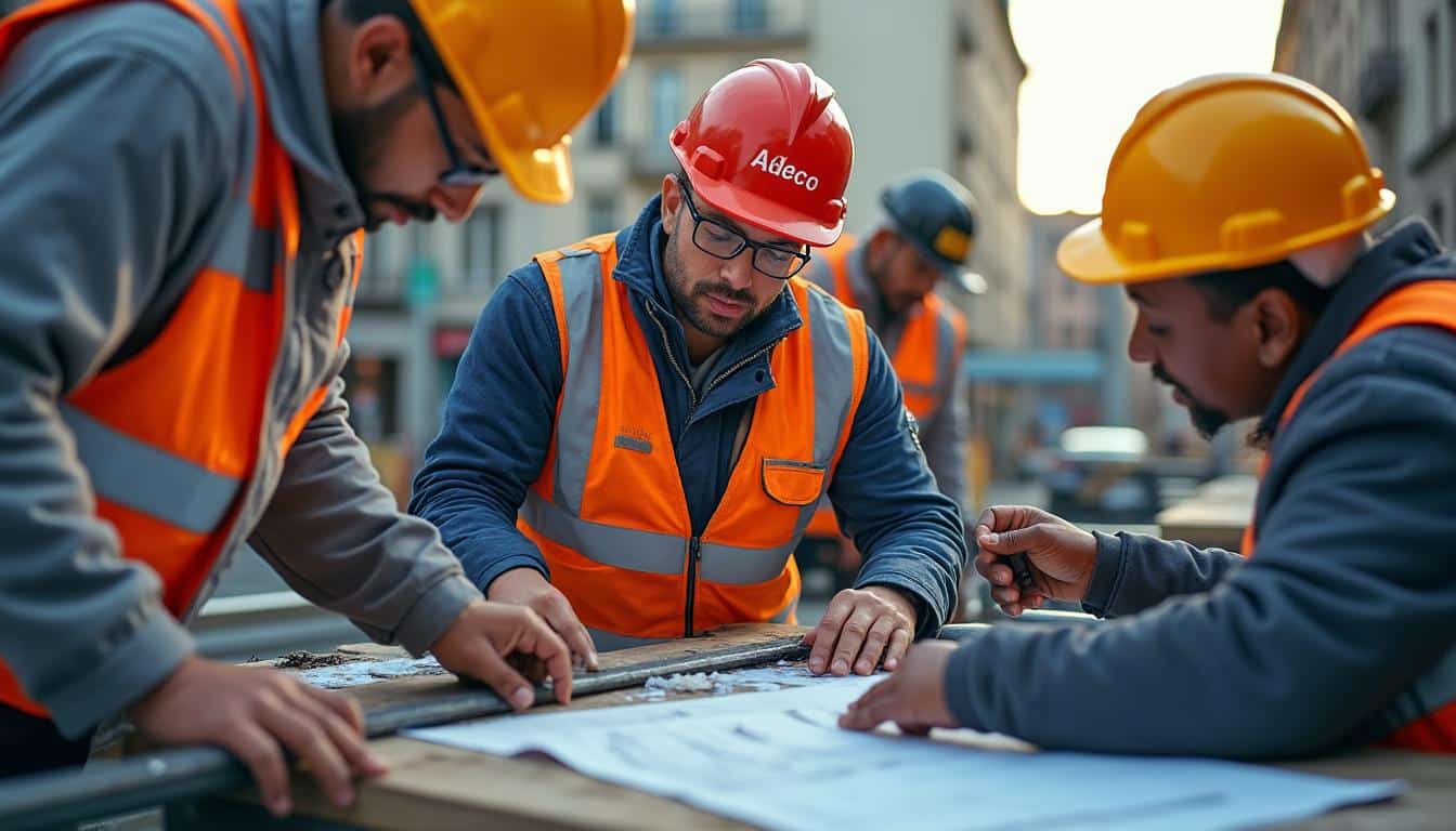 Illustration: Les métiers du bâtiment et des travaux publics proposés par Adecco Lyon