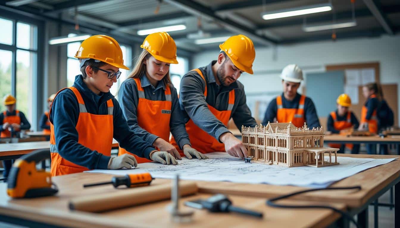 Illustration: Comment fonctionne le BTP CFA de Brétigny pour former les futurs professionnels