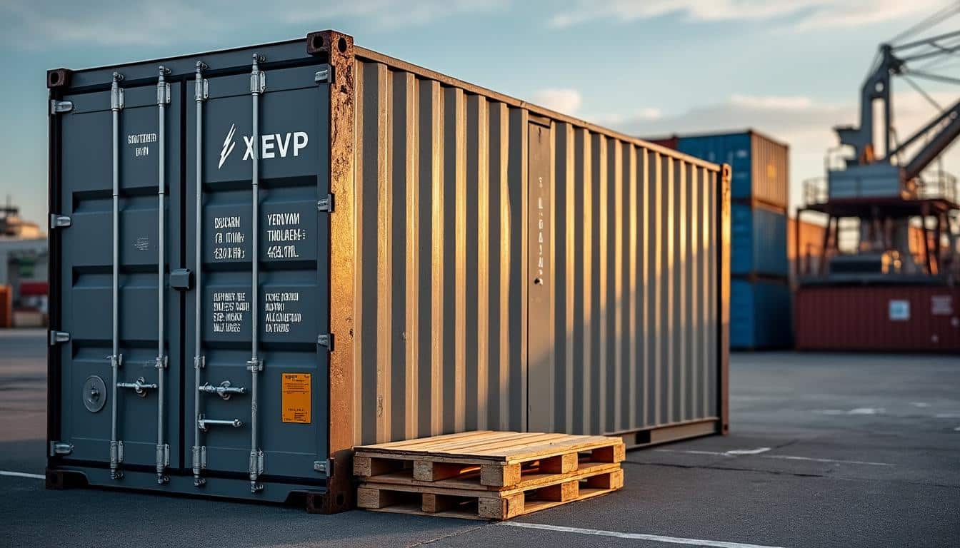 Illustration: Les dimensions standards et caractéristiques techniques du conteneur EVP