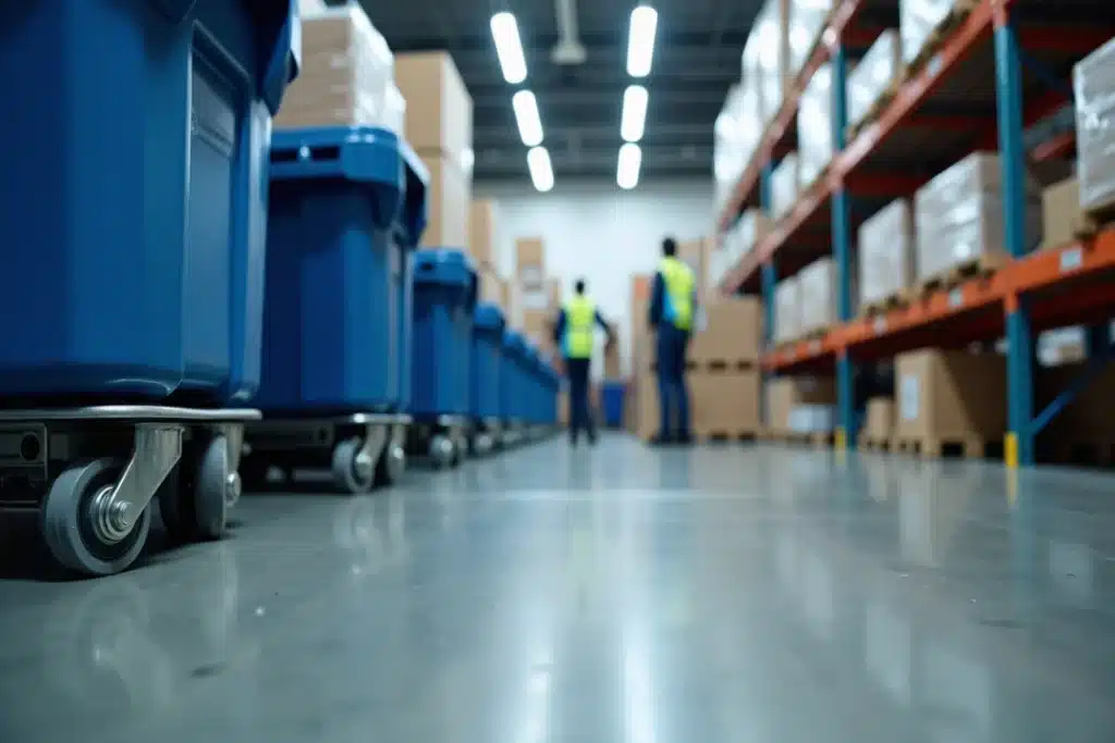 Comment choisir des roulettes inox pour les bacs et chariots d’un centre de tri ?