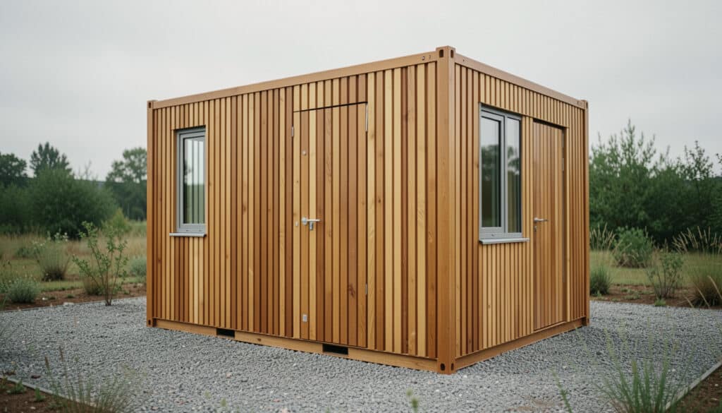 Conteneur en bois : usages, choix et bardage durable